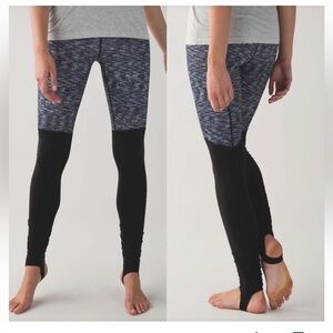 lululemon athletica Black and Gray Leggings